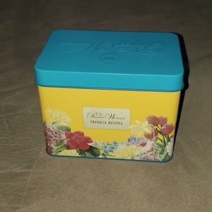 Pioneer Woman floral tin recipe box  with recipe cards